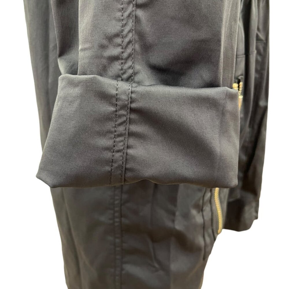 Cloister Collection Tessa Jacket black gold hardware concealed Hood Size M-L - Picture 4 of 11